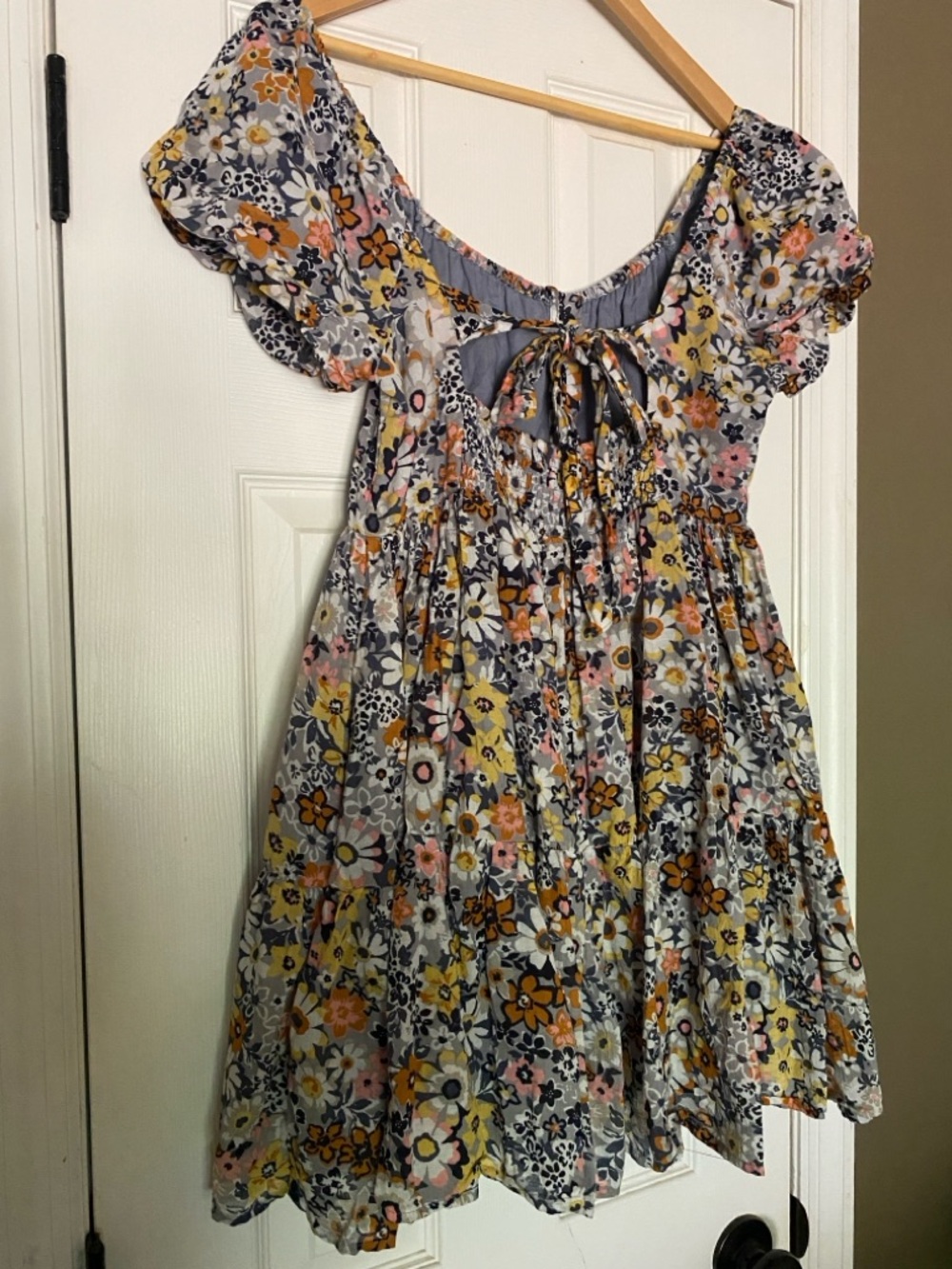 AMERICAN EAGLE - Boho Floral Babydoll Dress - Women's size M - Picture 5 of 9